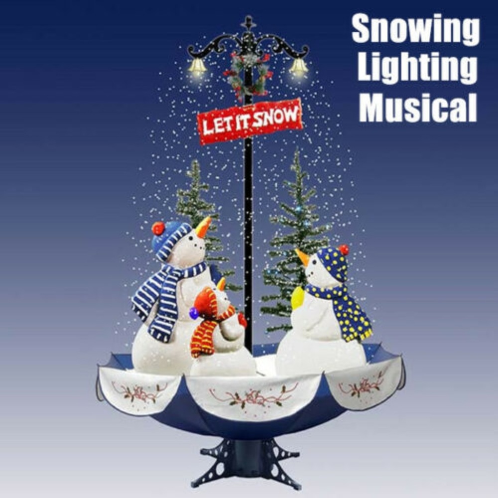 Music Snowing Christmas Snowman Family (SOLD)